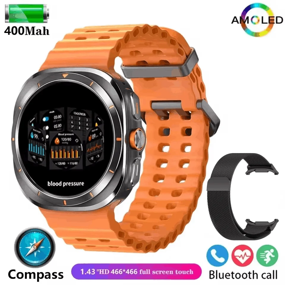 Смарт-часы Zordai для мужчин Samsung Galaxy Watch Ultra GPS Track Amoled Always Display