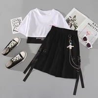 two piece overalls shorts womens suit summer new korean version loose all match hip hop five point pants trend