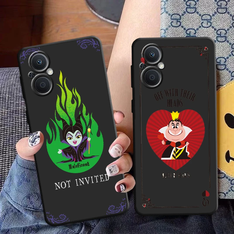 

Villain disney queen king angel Phone Case For OPPO Find X3 X5 Lite Neo Pro Reno 7 6 5 Pro Lite Z A53 S A74 A72 5G Black Cover