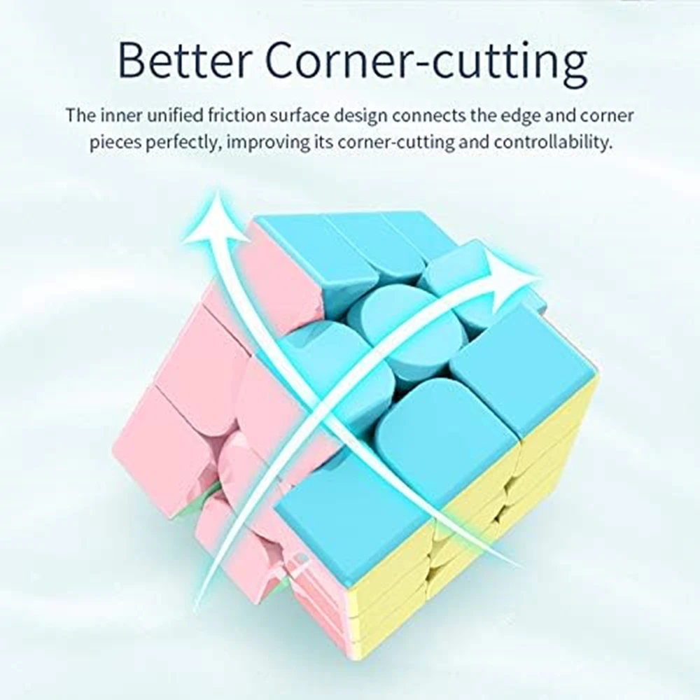 Moyu Marcaron Series кубик Meilong3 3x3x3 Кубик мультяшный цвет Быстрая гладкая поворота-Твердый