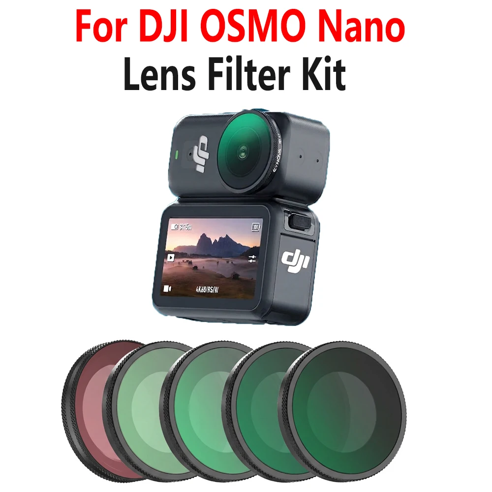 Фото Комплект ND-фильтров для камеры DJI OSMO Nano (ND8/16/32/64), NDPL, CPL, MCUV, защитные аксессуары для DJI OSMO Nano №1