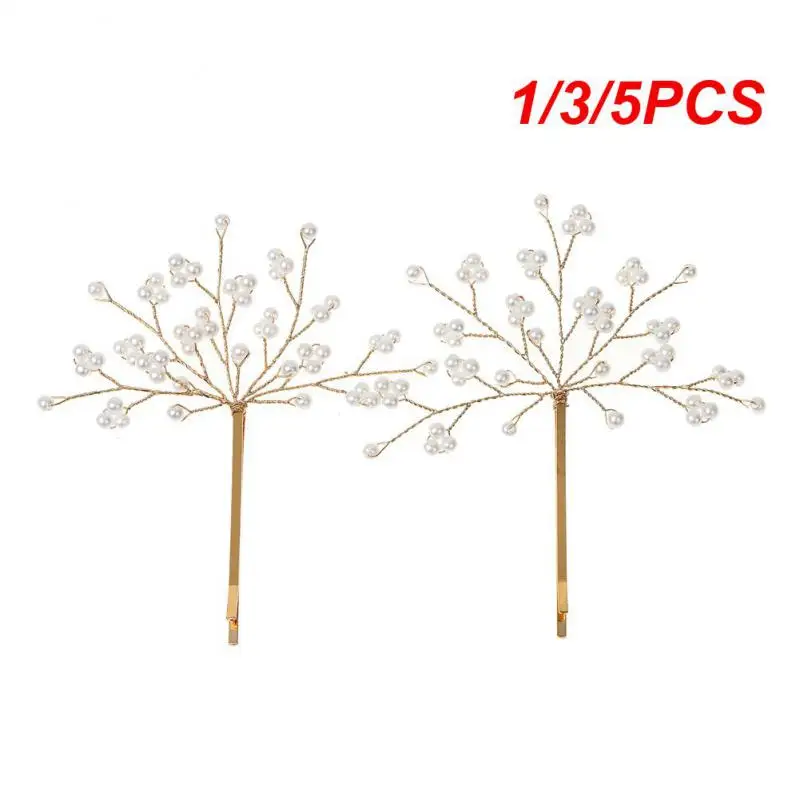 

1/3/5PCS Women Hairpins Hair Clips Headpieces Wedding Hair Jewelry Accessories Crystal Pearls Hair Forks for Bridal Hairstyle