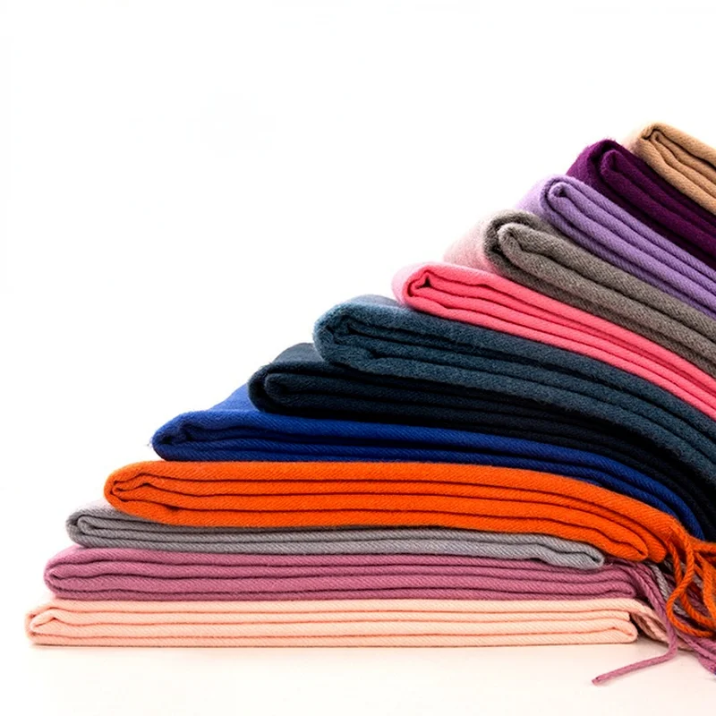 

Women Cashmere Scarf Solid Thick Warm casual Winter Scarves for Ladies Hijabs Pashmina Shawls Wraps Tassel Female Echarpe 2021