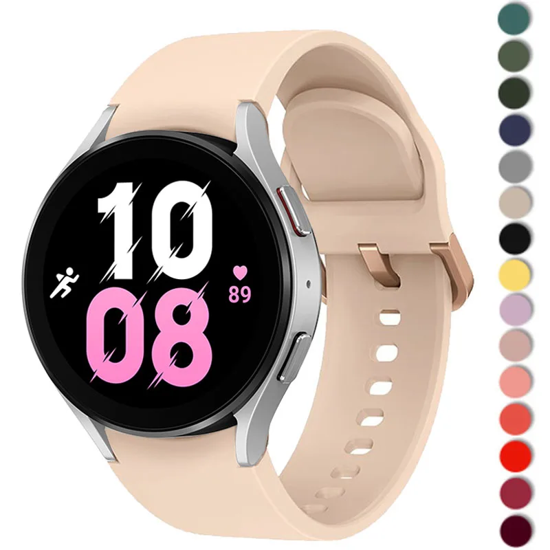 Ремешок силиконовый для смарт-часов Samsung Galaxy Watch 4 classic спортивный браслет 44 мм 40 |