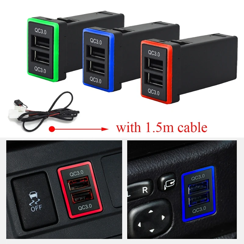 

Автомобильное зарядное устройство с двумя USB-портами и светодиодным дисплеем