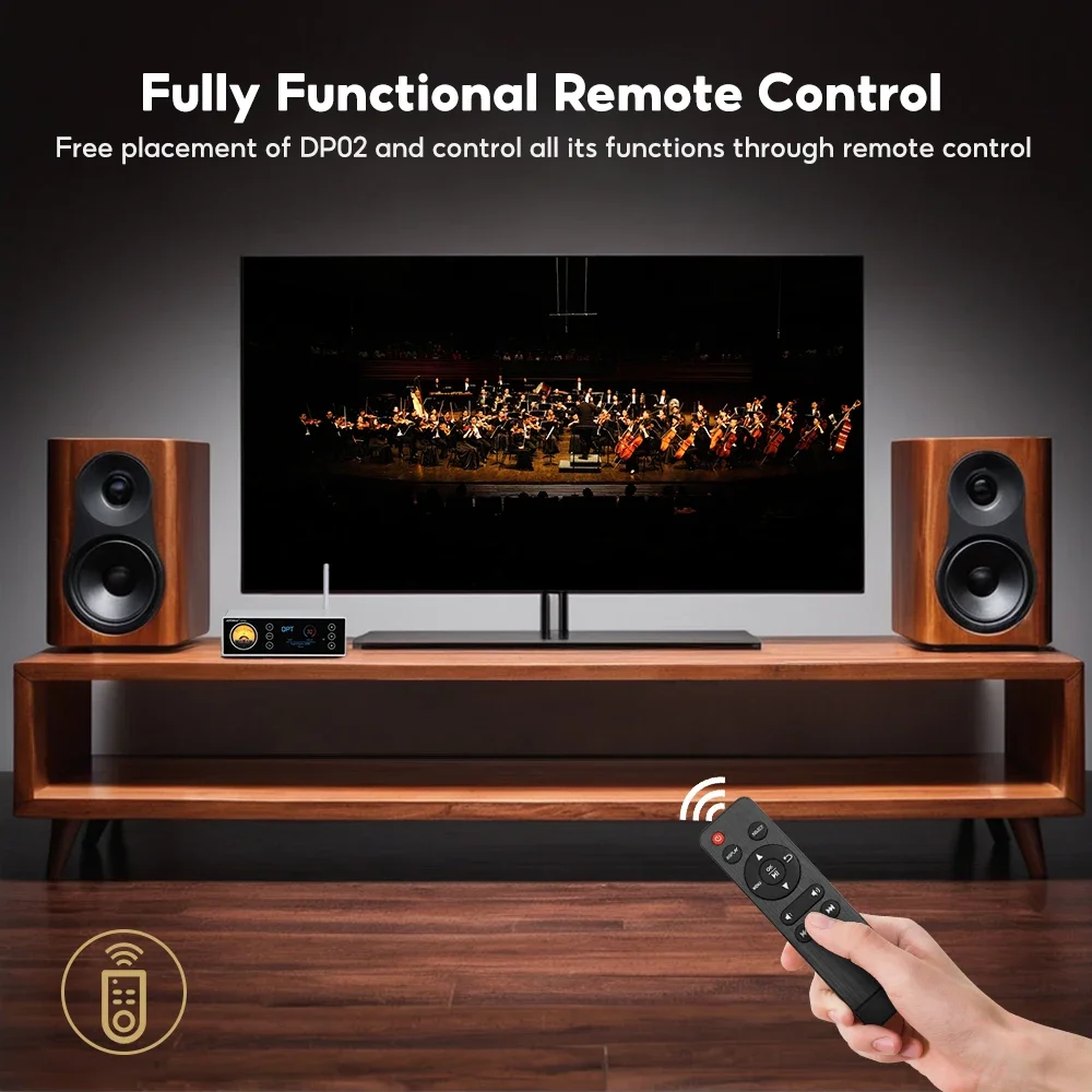 AIYIMA DP02 Bluetooth 5.1 мини-цифровой плеер USB-предусилитель Hi-Fi стерео аудиоплеер