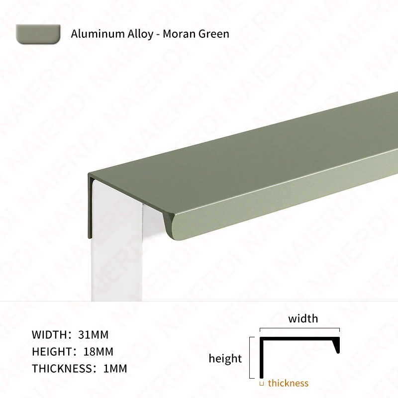 

Ручки для шкафов NAIERDI Morandi серого цвета из алюминиевого сплава