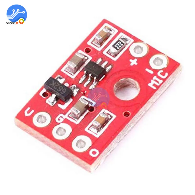 

MAX9812H Microphone Amplifier Board 3.3V-6V Voice Audio Preamplifier Driver Mode AMP Board for Arduino DIY Kit