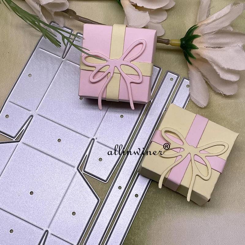 

New Bow Tie 3D Gift Box Metal Cutting Dies for DIY Scrapbooking Album Paper Cards Decorative Crafts Embossing Die Cuts