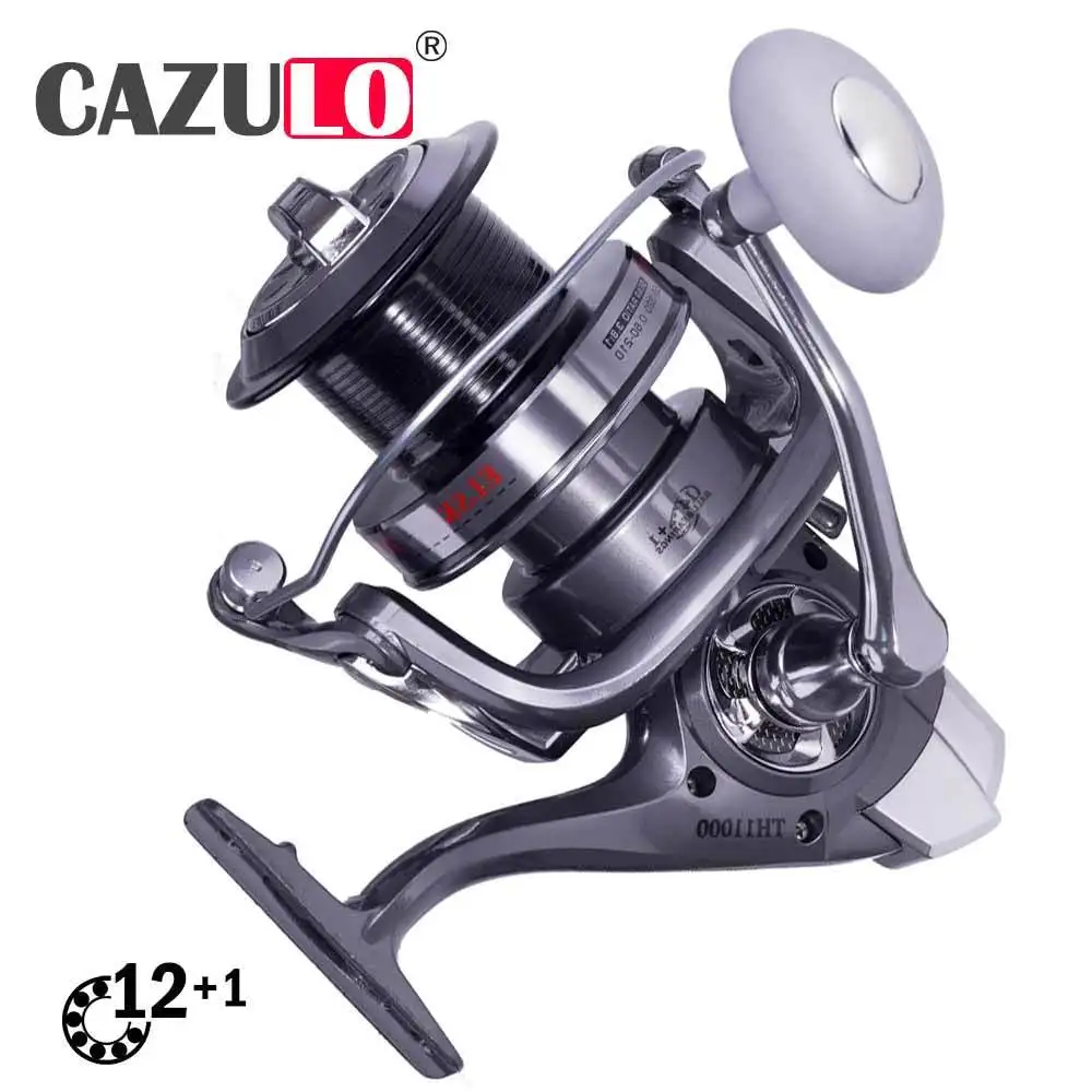 

Big Surf Distant Carp Fishing Reel Spinning 14+1 Bearing Balls Aluminium Spool Freshwater Moulinet Carretilha De Pesca Seabass