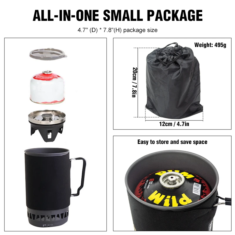 Портативная Уличная Плита WESTTUNE С Теплообменником Пропановая Газовая Для Пеших