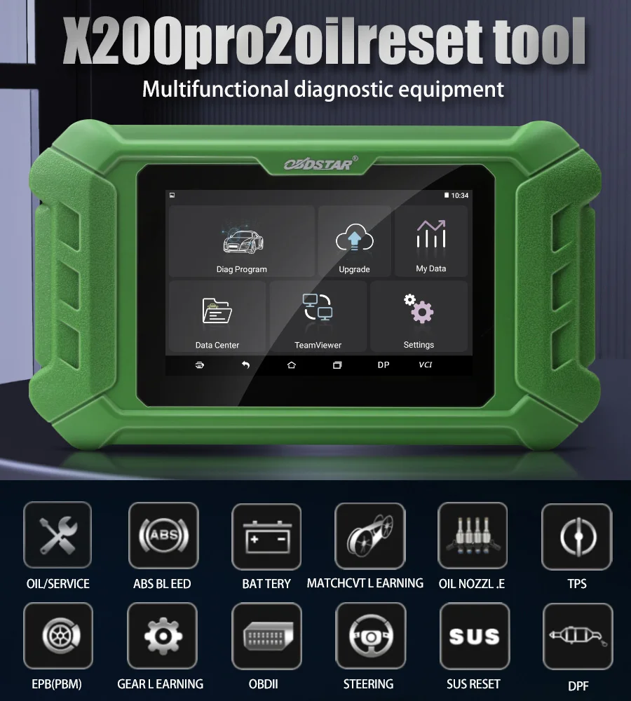 Инструмент для сброса масла OBDSTAR X200 Pro2 поддержка автомобиля до 2021TPS EPB ABS сброс