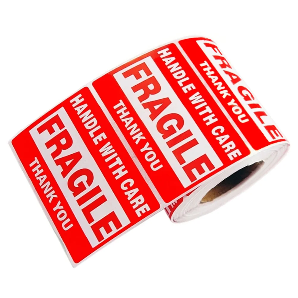 

1 Roll/500pcs Warning Fragile Stickers Moving Wrapping Shipping Caution Stickers