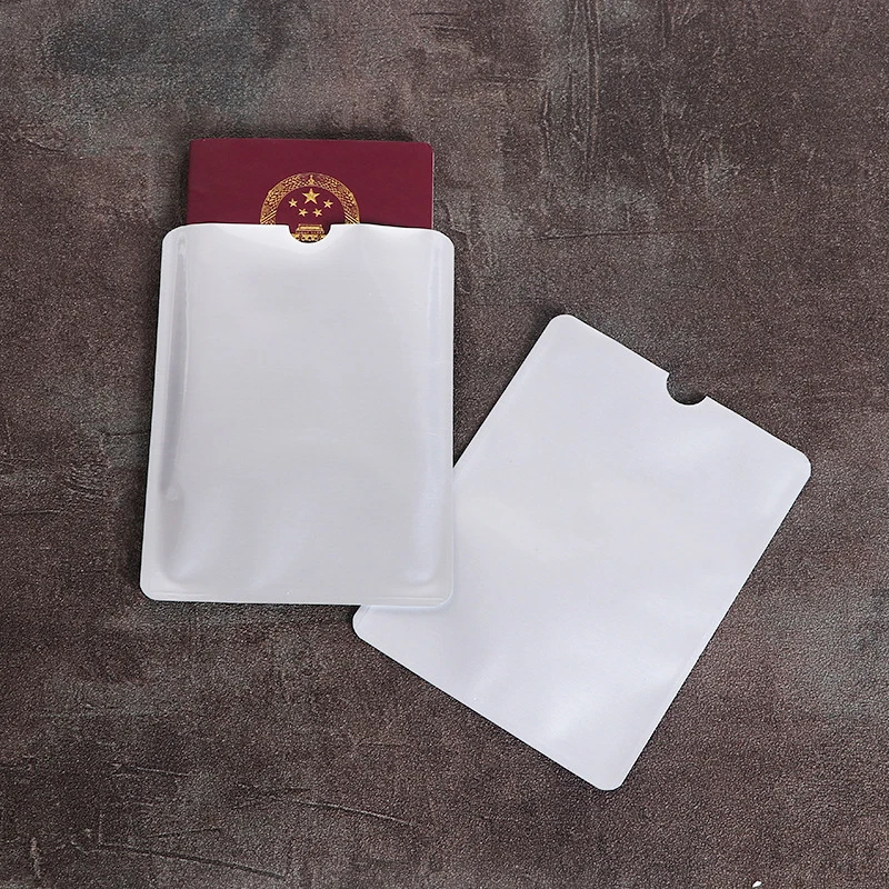 Unisex RFID Passports Sleeve Passbook Thickened Bank Anti-theft Aluminum Protection Card Holder Small Travel Passport Cover Bags
