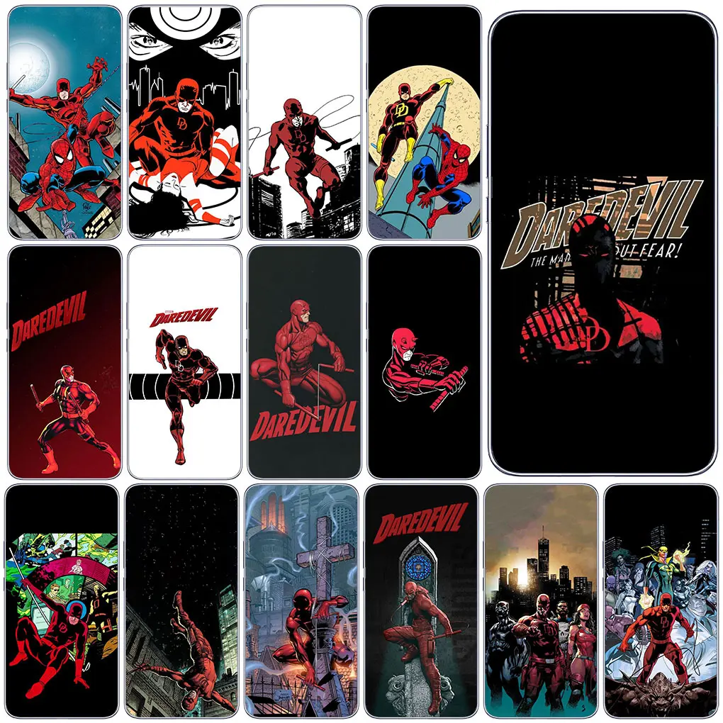 Poster Daredevil Marvel Cartoon Phone Cover Case for Motorola Moto G04 G71 G73 G32 G34 E14 G7 G9 G24 Power One Fusion Plus