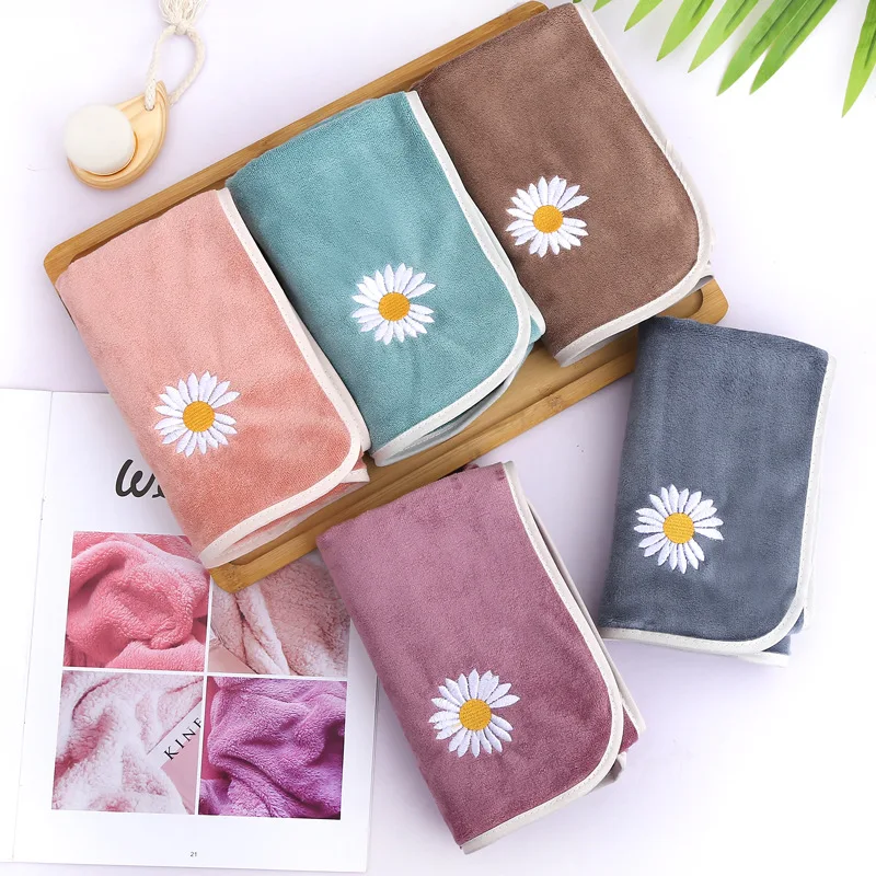 

5pcs Towel Set Quick-drying Terry Towels Coral Velvet Washcloth for Shower Luxury Hand Towels Bathroom Set Towel for Kitchen