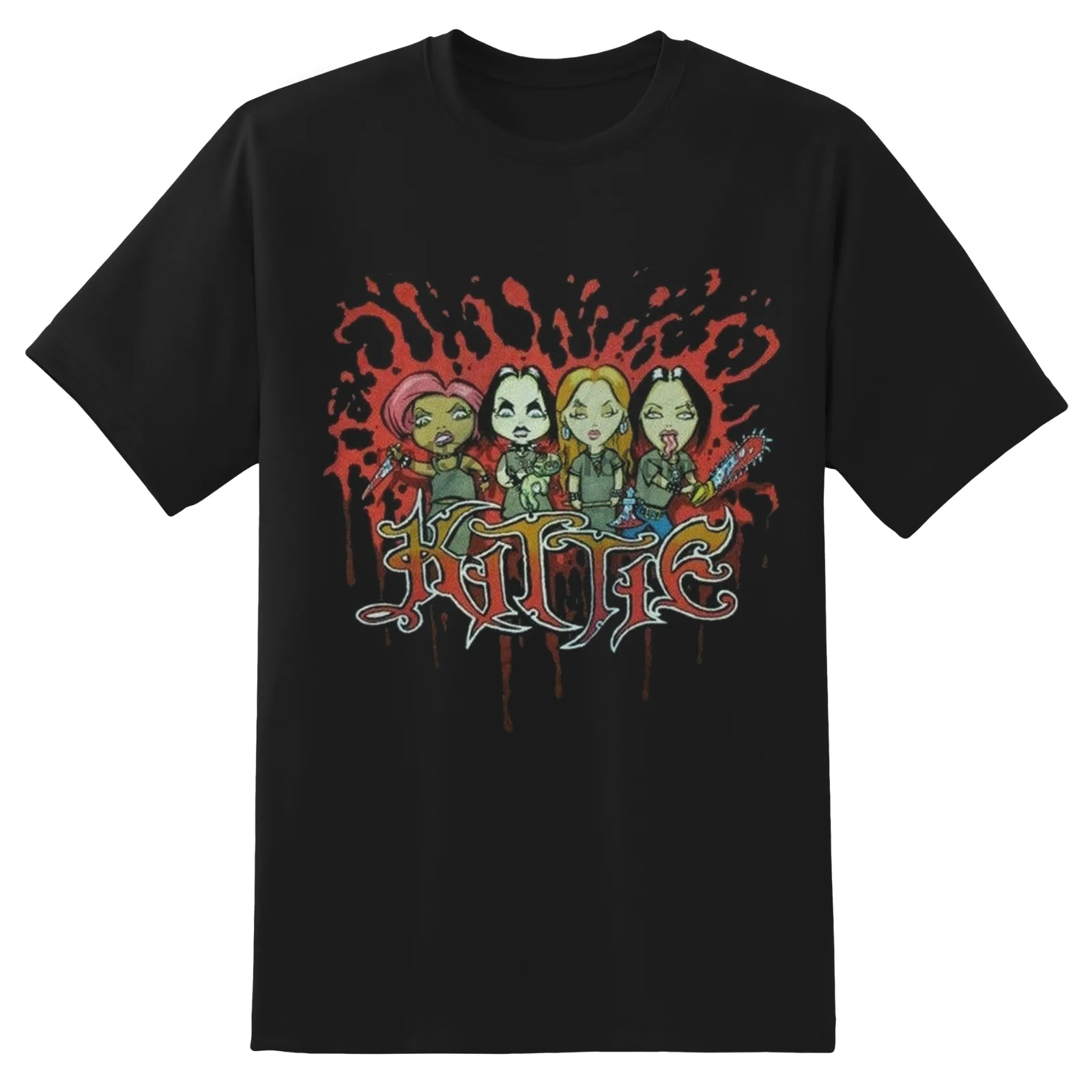 

Kittie Band Graphic Black T Shirt Funny Vintage Gift Men Women