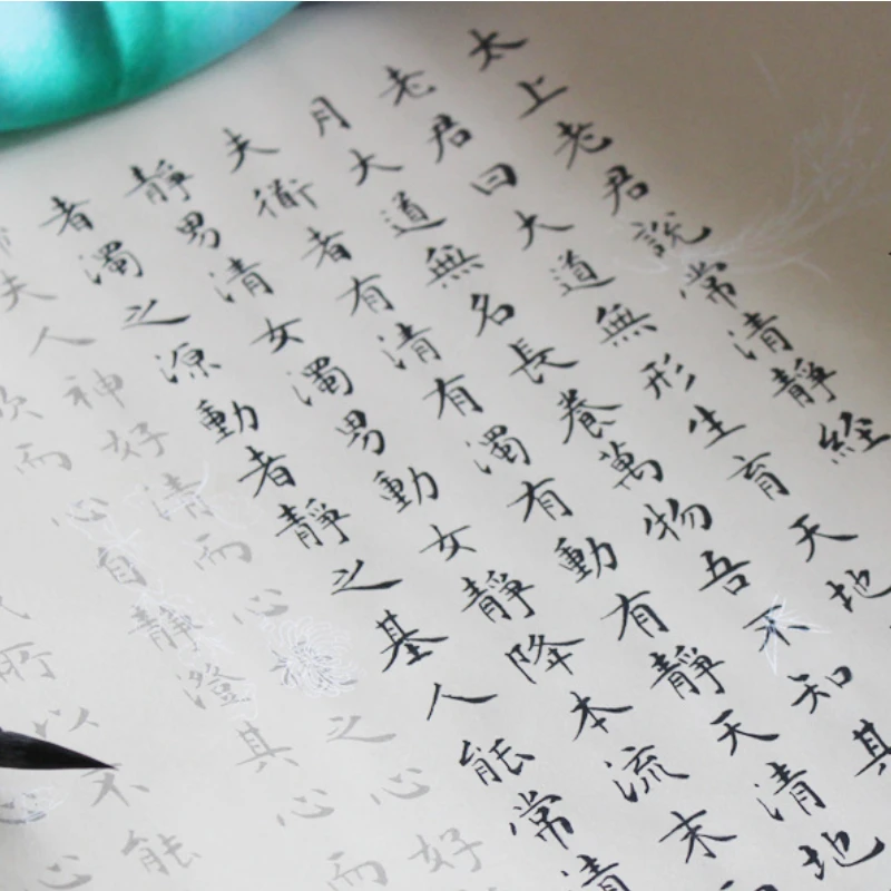 Wen Zhengming Small Regular Script Copybook Brush Pen Calligraphy Chinese Taoist Scripture Copying Xuan Paper Notebook