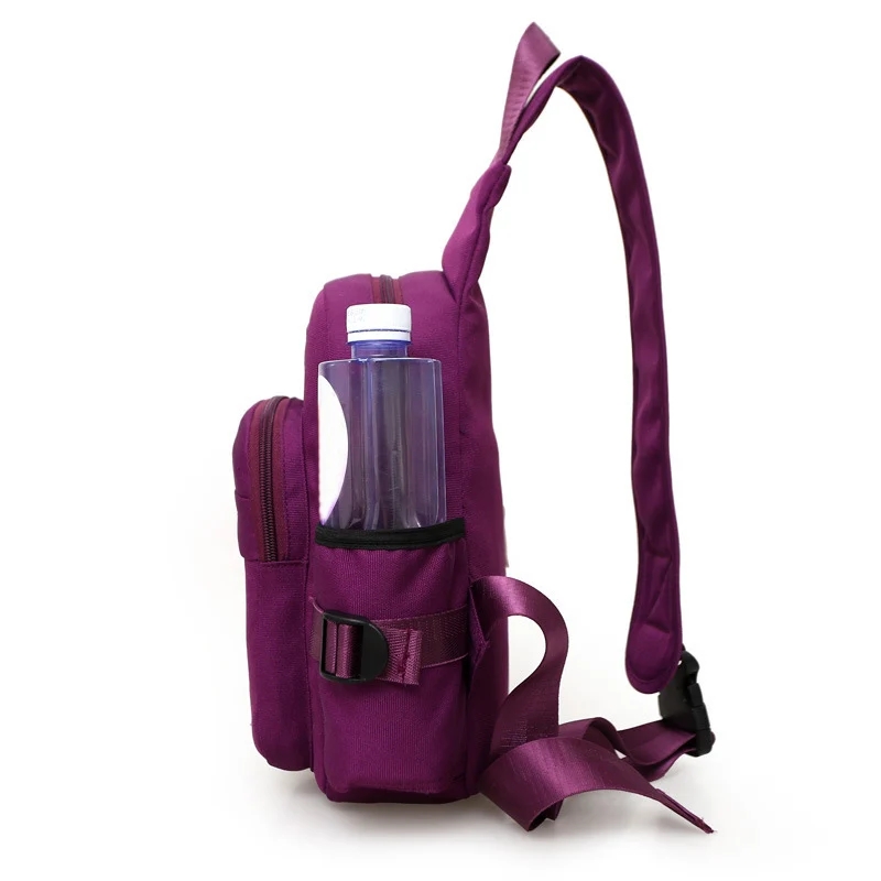 Men Women Nylon Crossbody Shoulder Chest Bag Waterproof Unbalance Sling Backpack Messenger Bag for Travel Hiking