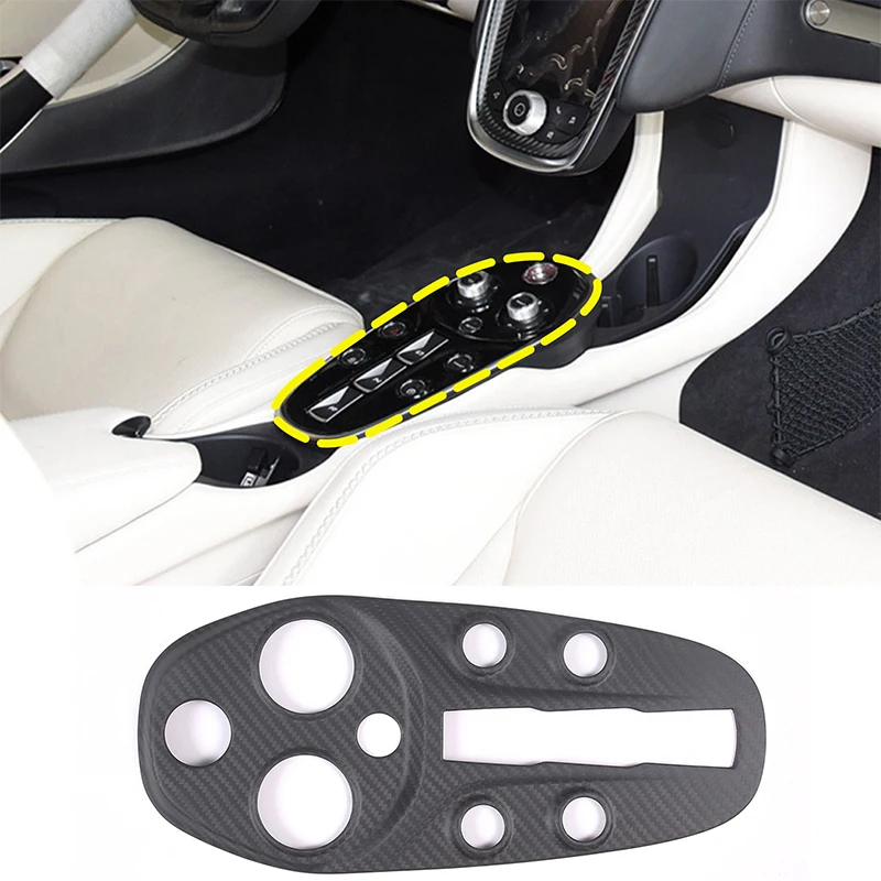 

Real Carbon Fiber Car Center Control gear shift panel cover Decorative Sticker For McLaren GT 2019-2022 Car Interior Accessories