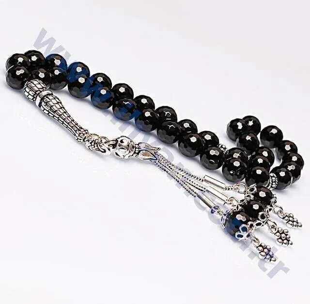 IQRAH Onyx Stone Rosary (925 STERLING SILVER)