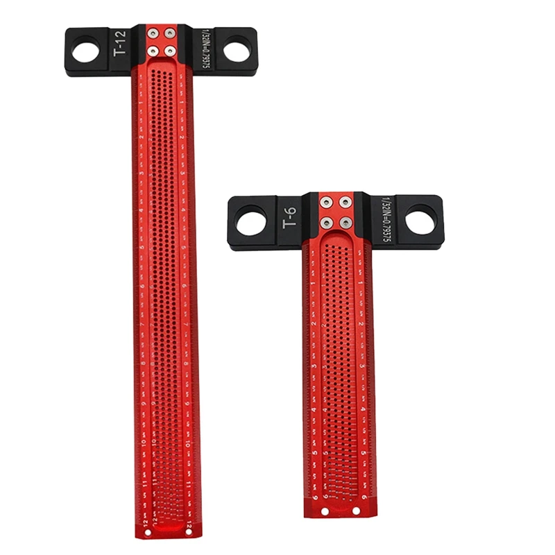 Деревообработка Писец Т-образная линейка с квадратными отверстиями