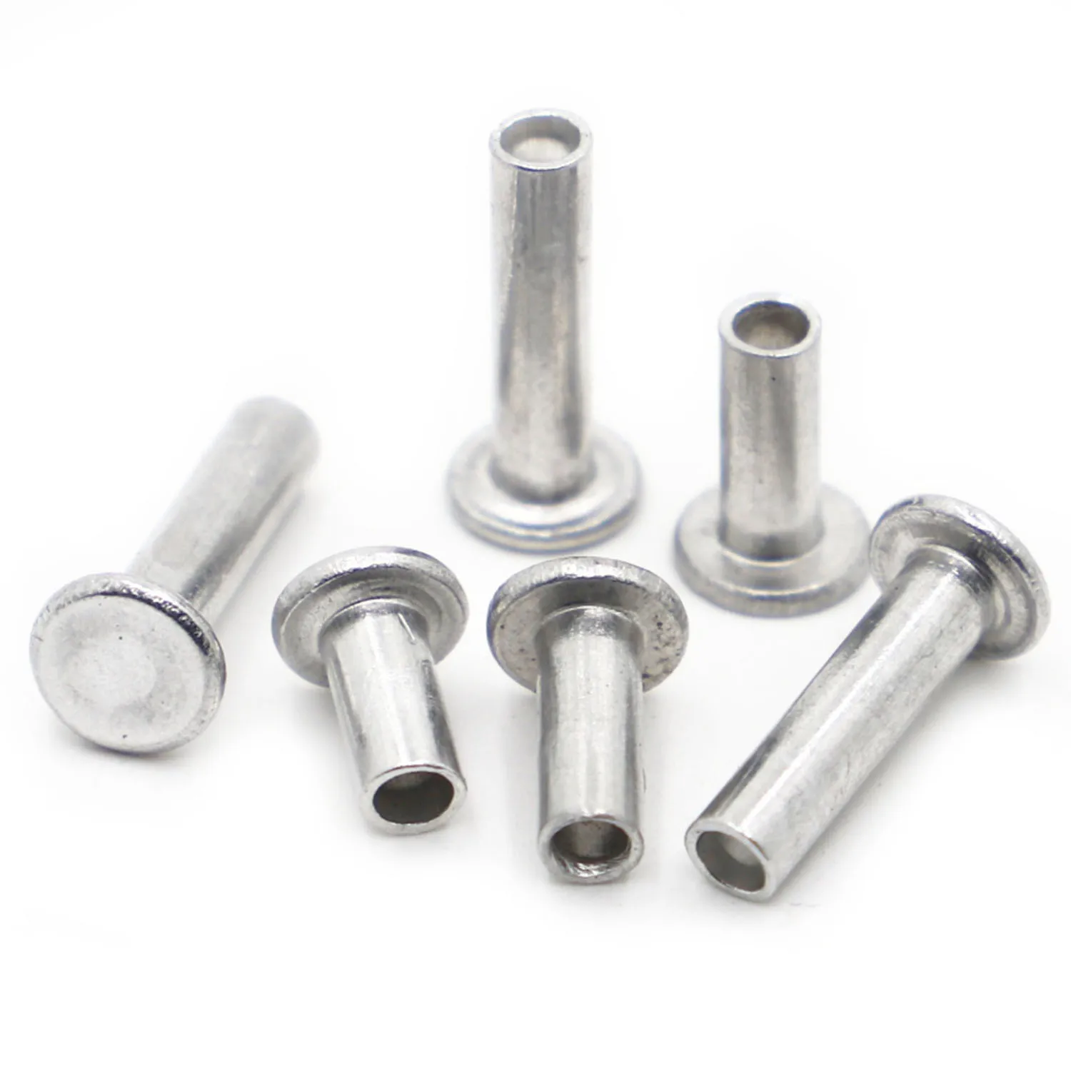

10/20/50pcs Aluminium Flat Truss Head Semi-hollow Rivet M2 M2.5 M3 M4 M5 M6 Socket Shank Semi-tubuler Bolts GB875