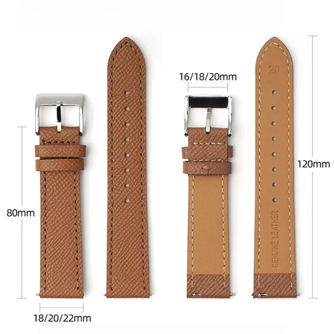 Ремешок для часов из натуральной кожи Epsom Pattern, подходит для Cartier Tank Tudor Hermes, 18 мм, 20 мм, 22 мм, быстросъемный ремешок для часов. (art.: 3920db69bd508) - 3920db69bd508