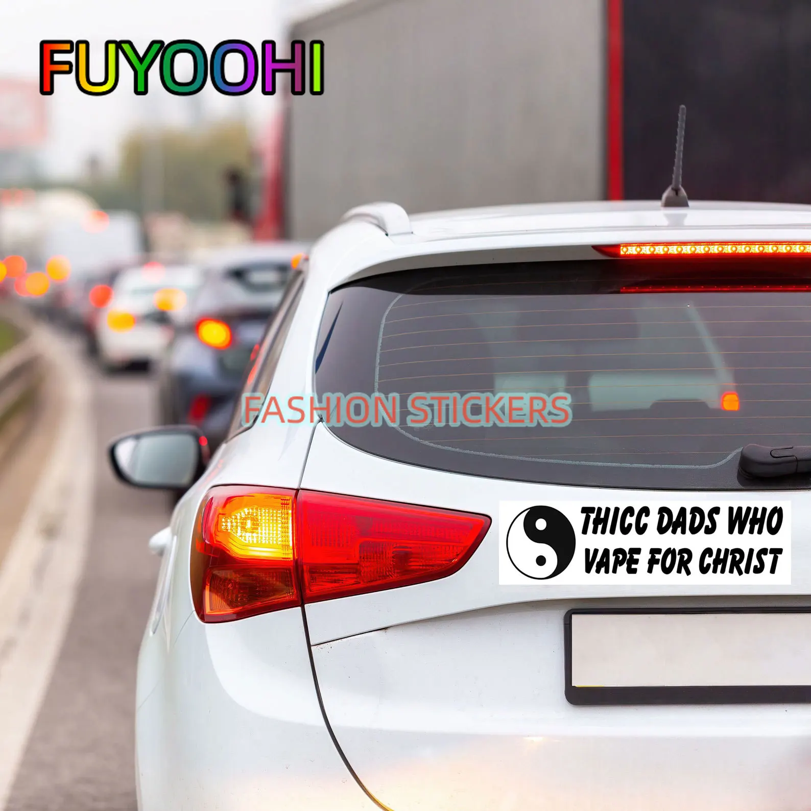 Забавные автомобильные наклейки FUYOOHI THICC с изображением папы кто вэйп для Христа