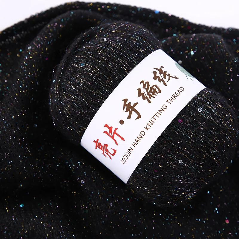 

31 Colour Plush Mohair Wool Yarn with Sequins Threads DIY Hand Rag Doll Knitting Sweater Blanket 500M 50g/Ball