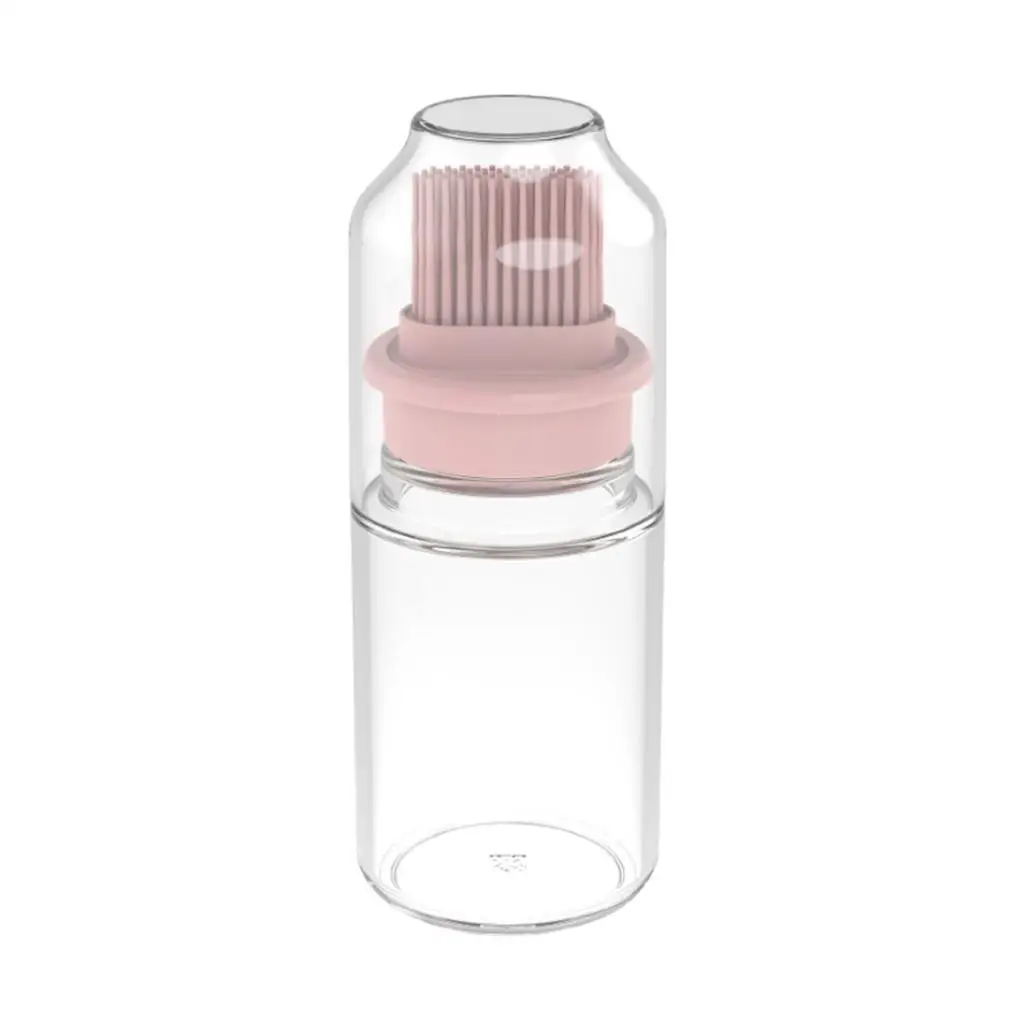 

Barbeque Oil Brush Bottle Grilling Roasting Transparent Oil Brush Bottle BBQ Grease Applying Silicone Kitchen BBQ Tool