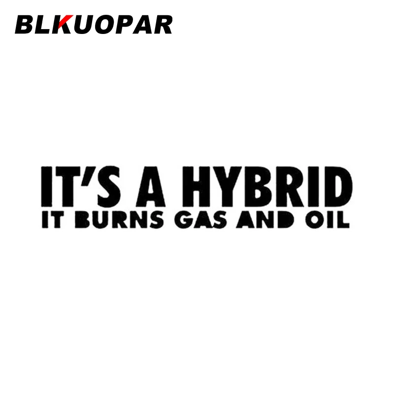 

Смешные гибридные графические автомобильные наклейки BLKUOPAR It Is A Hybrid, солнцезащитные персональные наклейки, аниме креативные автомобильные аксессуары для багажника, фургона