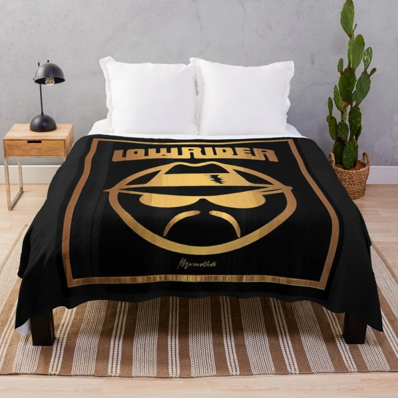 

LOWRIDER GOLD T SHIRT Throw Blanket textile for winter home