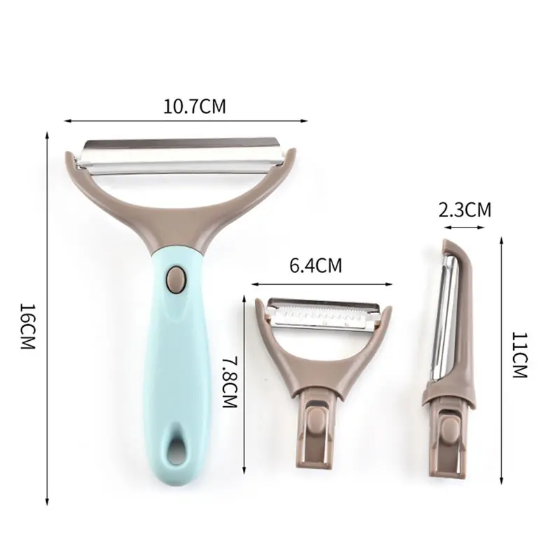 3 в 1 серебристая овощечистка |