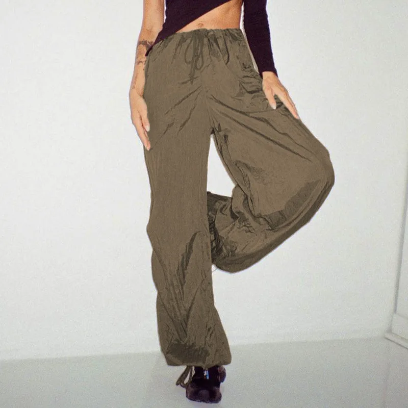 Drawstring cargo pants women Low Waist Baggy Pants Casual Loose Hippie Pants Korean Women Vintage 90s Streetwear Joggers Pants