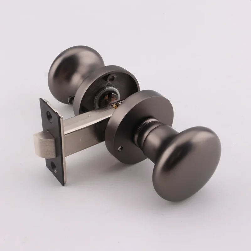 

American gray black spherical lock simple indoor bathroom lock European solid wood door bathroom mute door lock