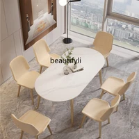 cxh combination household small apartment dining roomliving room simple modern oval dining table