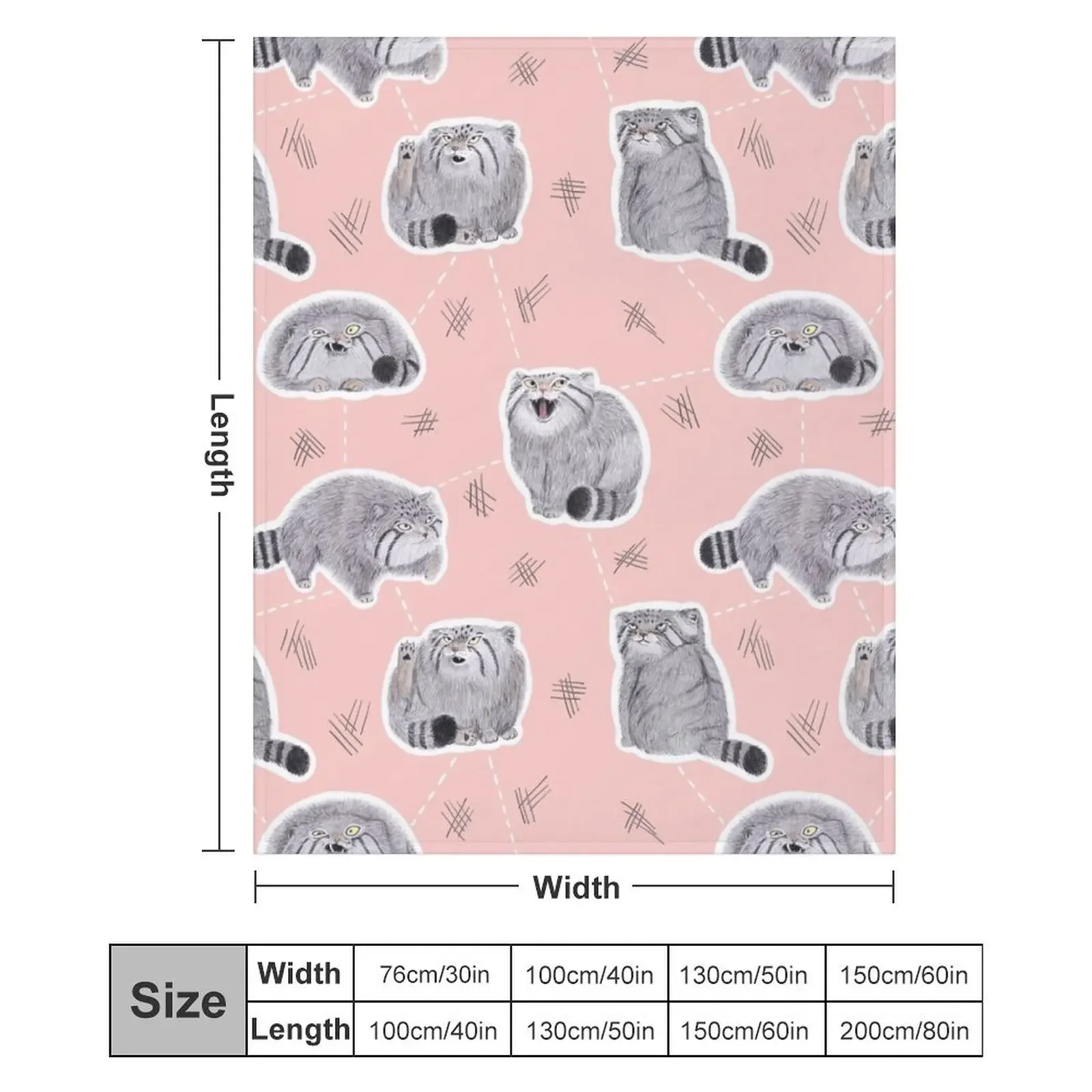 Пушистый плед Pudgy Pallas' Cats