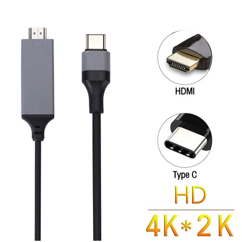 

USB 3.1 Type C USB-C To 4K HDMI HDTV Cable For Samsung Galaxy S8 Book Black