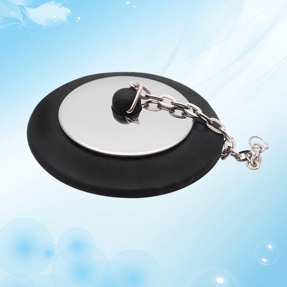 

Stopper Bathtub Drain Plug Tub Bath Stoppers Bathroom Sink Rubber Cover Chain Shower Replacement Inch Kitchen Garage Disposal