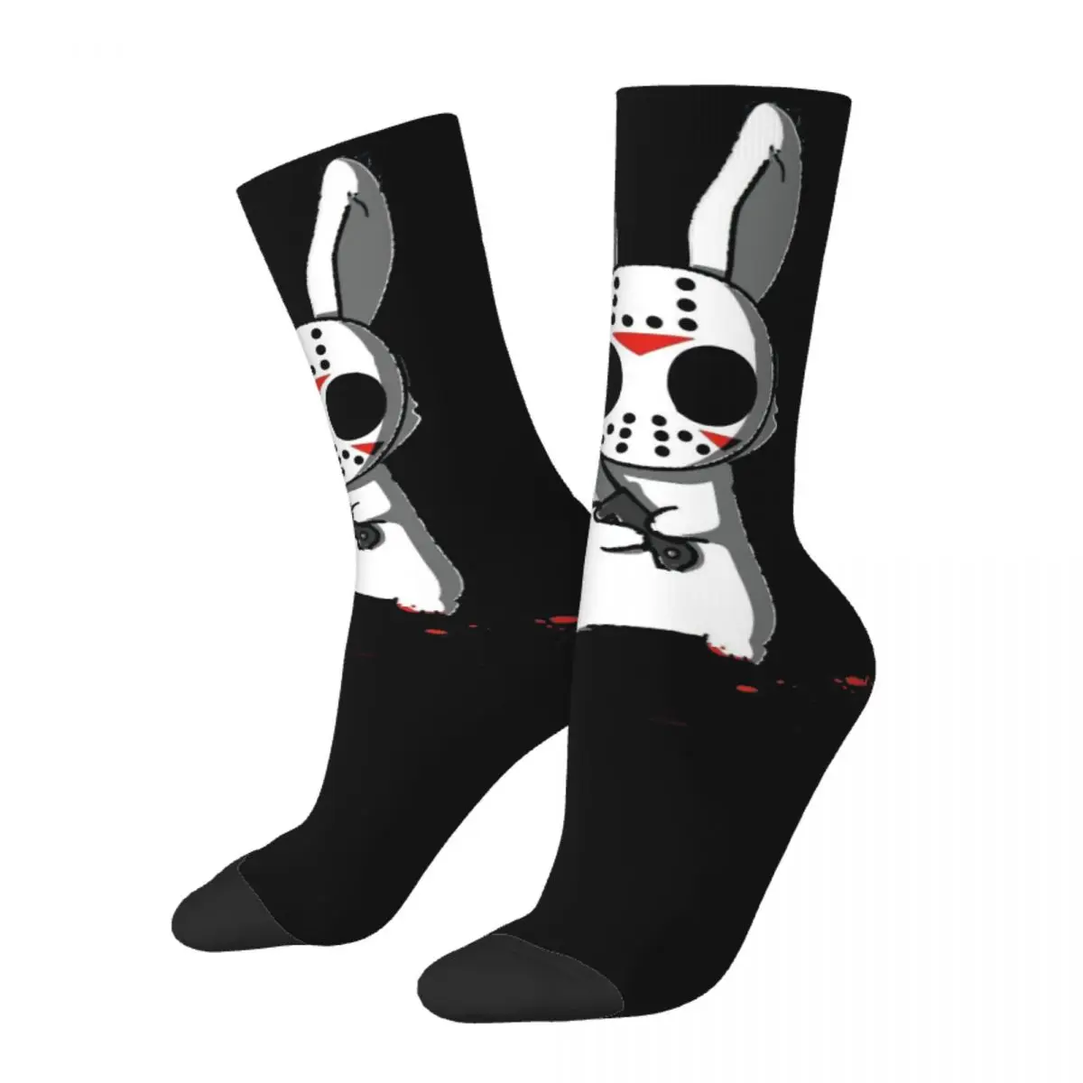 

Funny Crazy Sock for Men Scary Classic Hip Hop Harajuku Bunny Rabbit Cute Animal Docile Quality Pattern Printed Boys Crew Sock