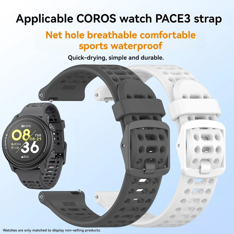 Фото Ремешки для часов 22 мм для COROS PACE 3/APEX PRO/2Pro/46 мм, силиконовый браслет для Garmin Forerunner255/265/965, сменный ремешок для часов №1