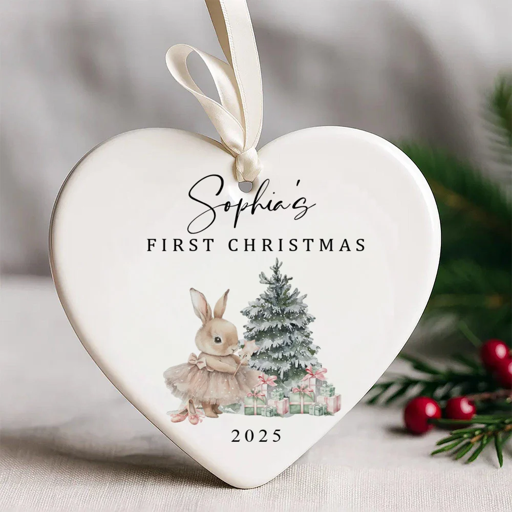 

Персонализированное рождественское украшение для ребенка 2025