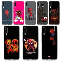 phone case for samsung a70 a70s a40 a50 a30 a20e a20s a10 a10s note 8 9 10 plus 20 case silicon marvel deadpool and cute cartoon