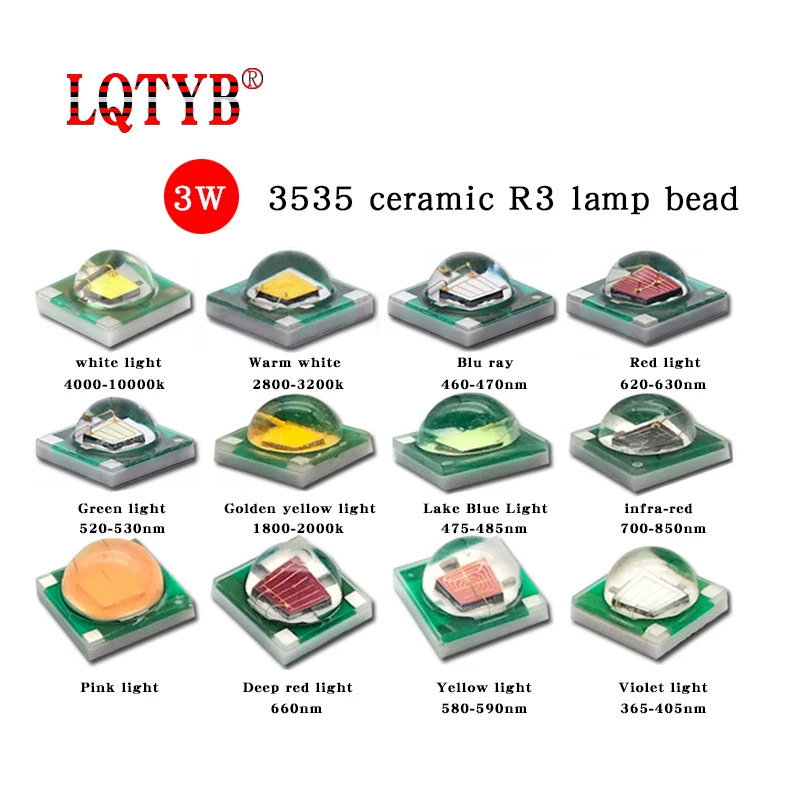 

10/20/50pcs high power ceramic XPE3535 red yellow blue green LED landscape lamp commercial lighting high brightness lamp beads