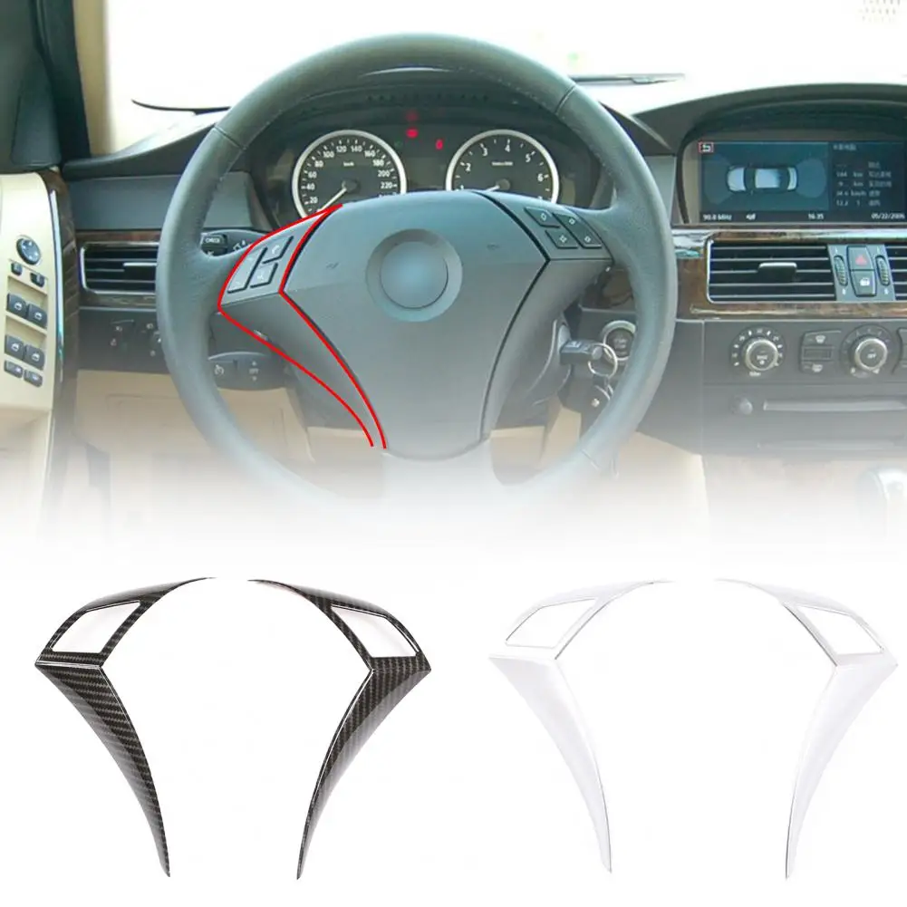 

Practical Steering Wheel Cover Interior Steering Wheel Panel Strip Wear Resistance ABS Steering Wheel Cover Self-adhesive