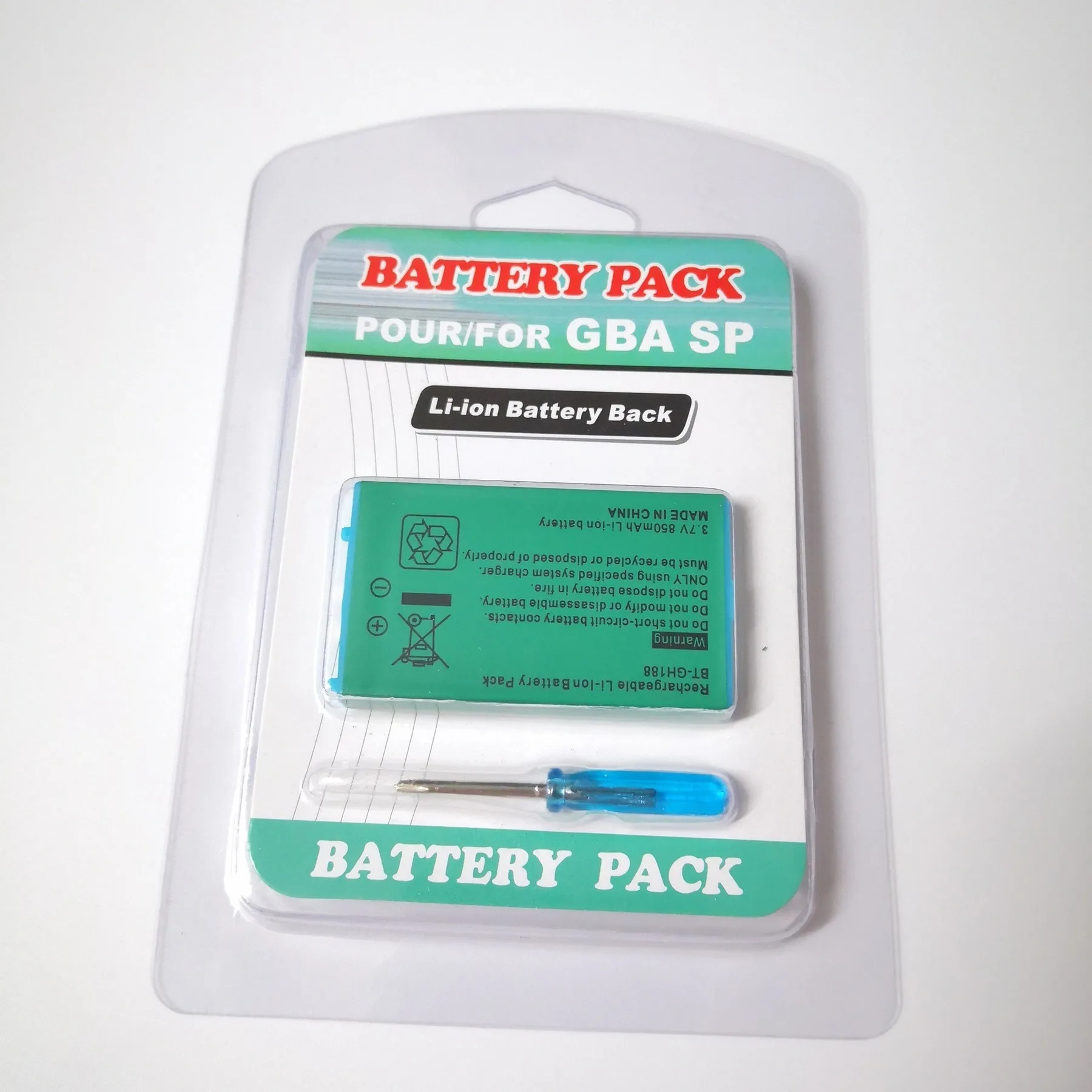 Перезаряжаемая литиевая батарея с комплектом инструментов для gameboy nintendo Advance GBA SP