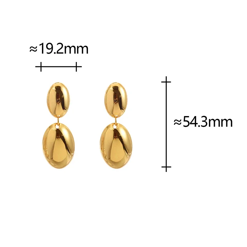 Очаровательные геометрические серьги-гвоздики из 18-каратного золота большие
