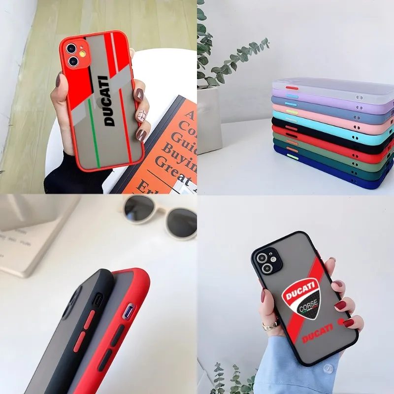 

Чехол для телефона с логотипом мотоцикла Ducati Для IPhone 13Pro 12 11 14 Pro Max Mini 8 7 6 Plus SE2020 XS Max X XR 2023, популярный матовый чехол