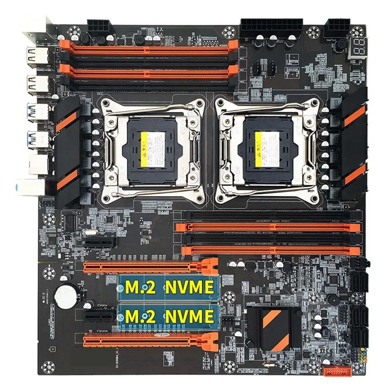Материнская плата X99 с двумя процессорами + 2X E5 2630 V3 CPU кабель SATA перегородка